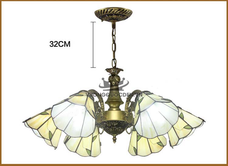 Đèn chùm trang trí cao cấp họa tiết chiếc lá YB209-21